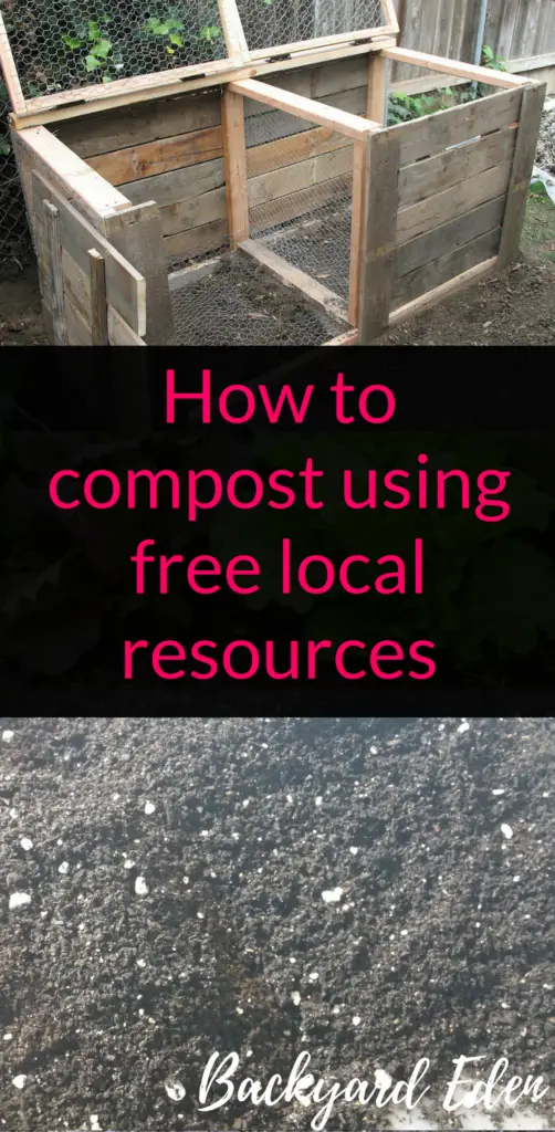 How to compost using free local resources, compost, Backyard Eden, www.backyard-eden.com