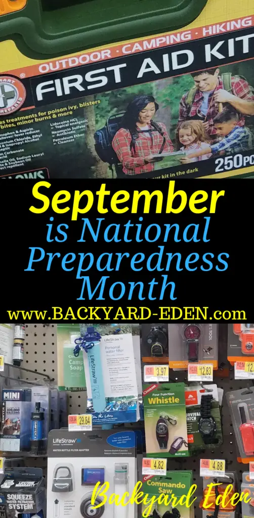  september is national preparedness month, Backyard Eden, www.backyard-eden.com