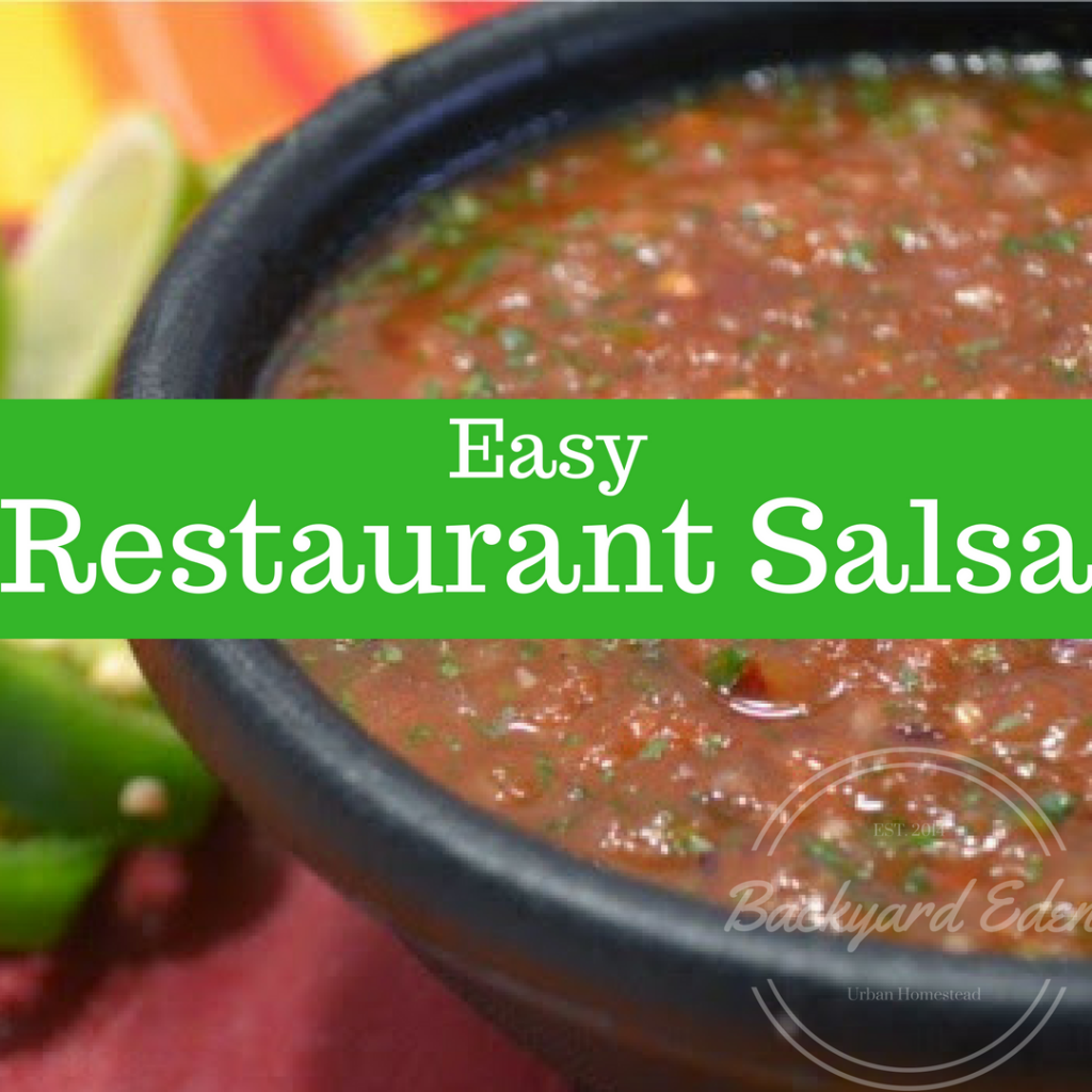 Easy Restaurant Salsa, salsa, spicy, backyard eden, www.backyard-eden.com