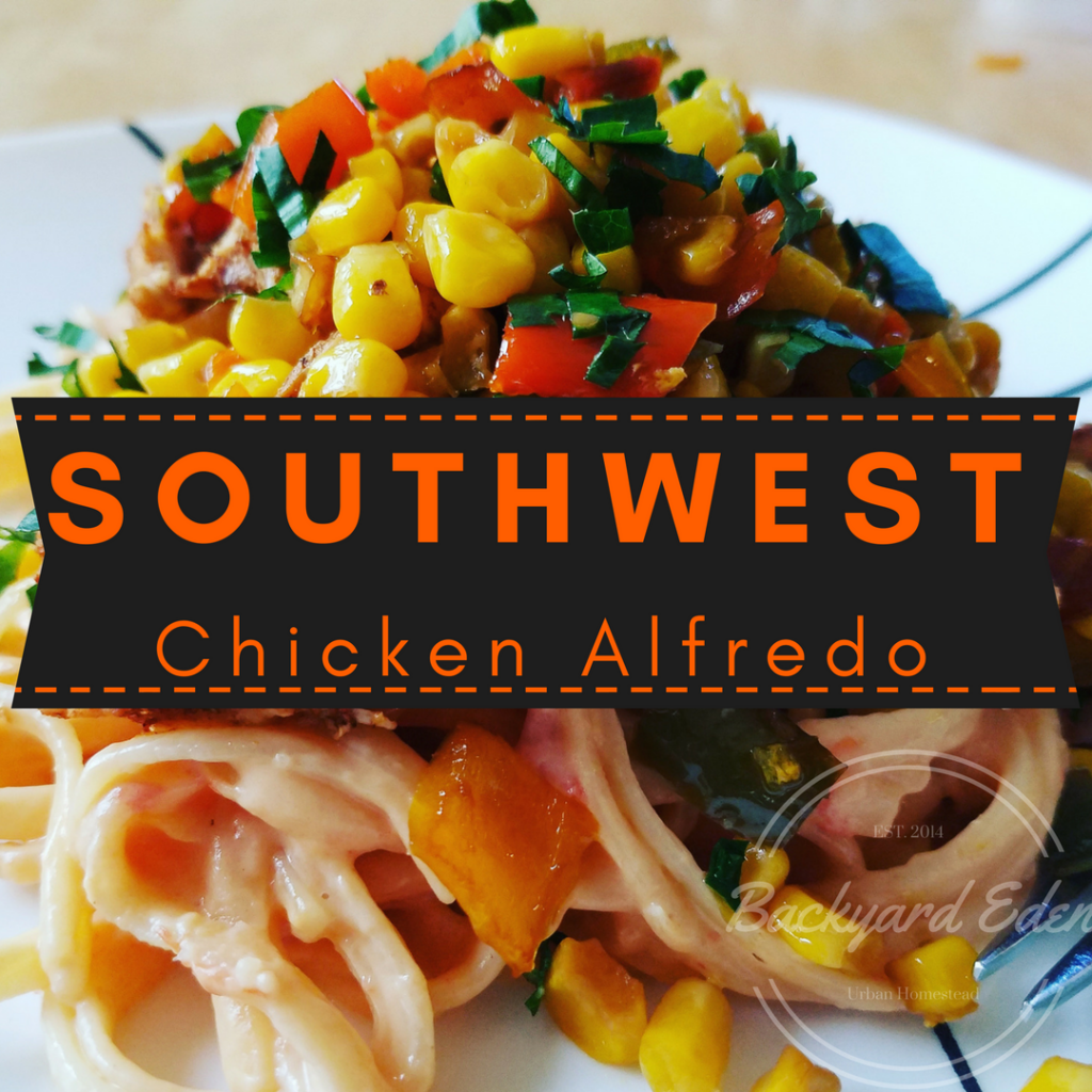 Southwest Chicken Alfredo, Southwest Chicken Alfredo Recipe, Recipe, Backyard Eden, www.backyard-eden.com