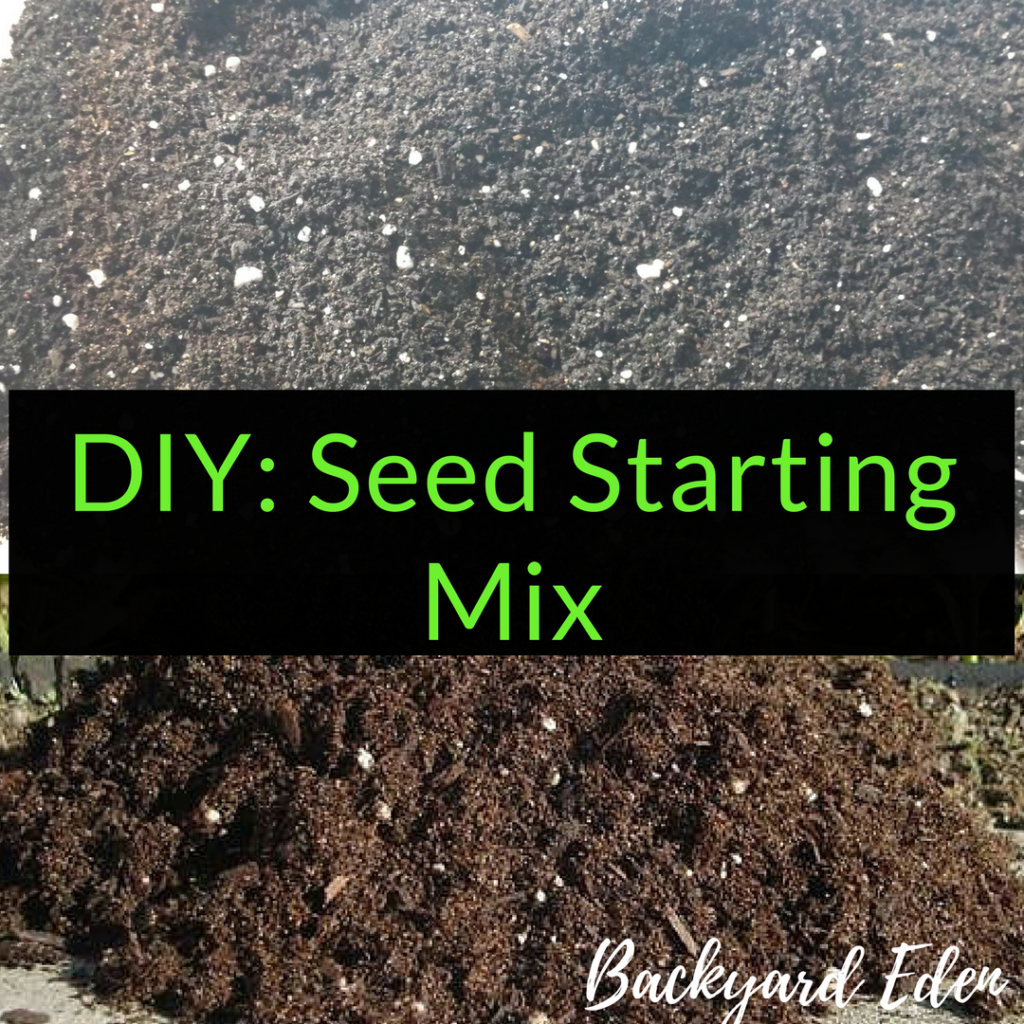 DIY: Seed Starting Mix, Seed starting mix, seed starting, Backyard Eden, www.backyard-eden.com