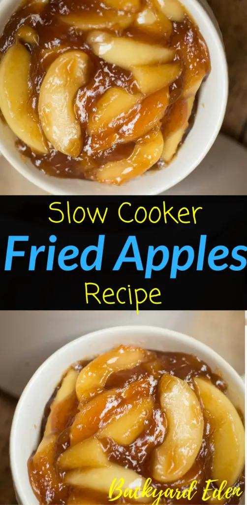 Slow Cooker Fried Apples Recipe, Apple Recipes, Fried Apples, Backyard Eden, www.backyard-eden.com, www.backyard-eden.com/slow-cooker-fried-apples-recipe