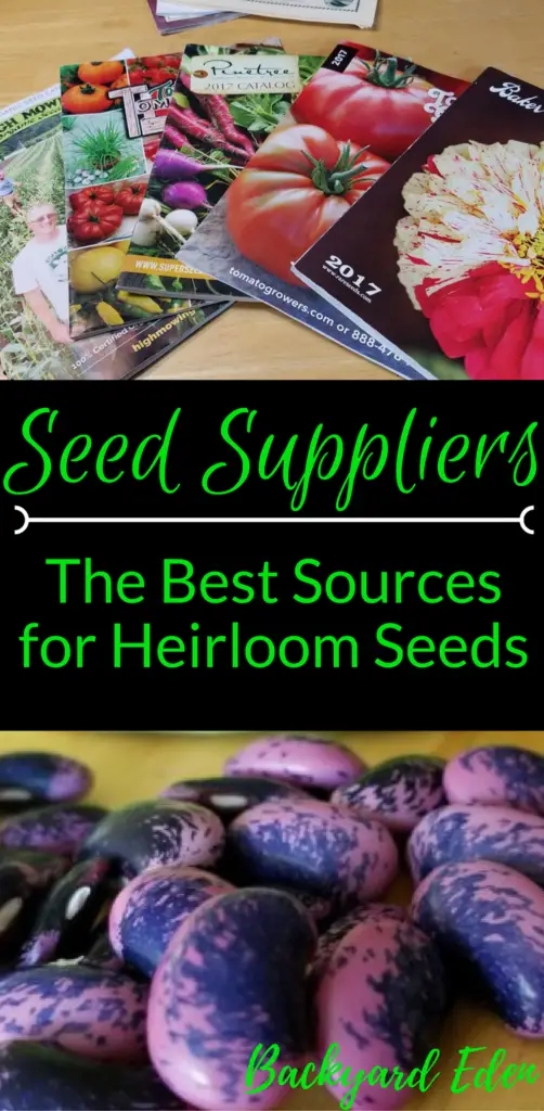 Seed Supplier, Seed Suppliers - the best sources for heirloom seeds, Backyard Eden, www.backyard-eden.com, www.backyard-eden.com/seed-suppliers-the-best-source-heirloom-seeds