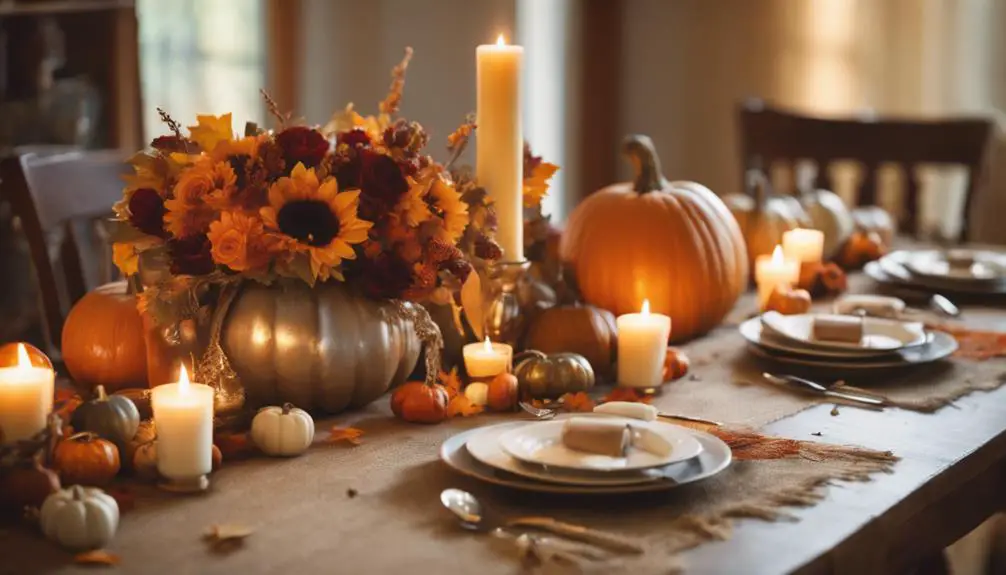 autumnal elegance on tables