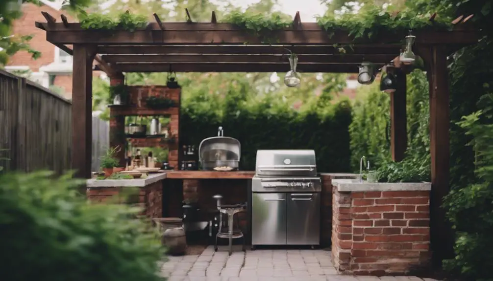 budget friendly backyard cooking space