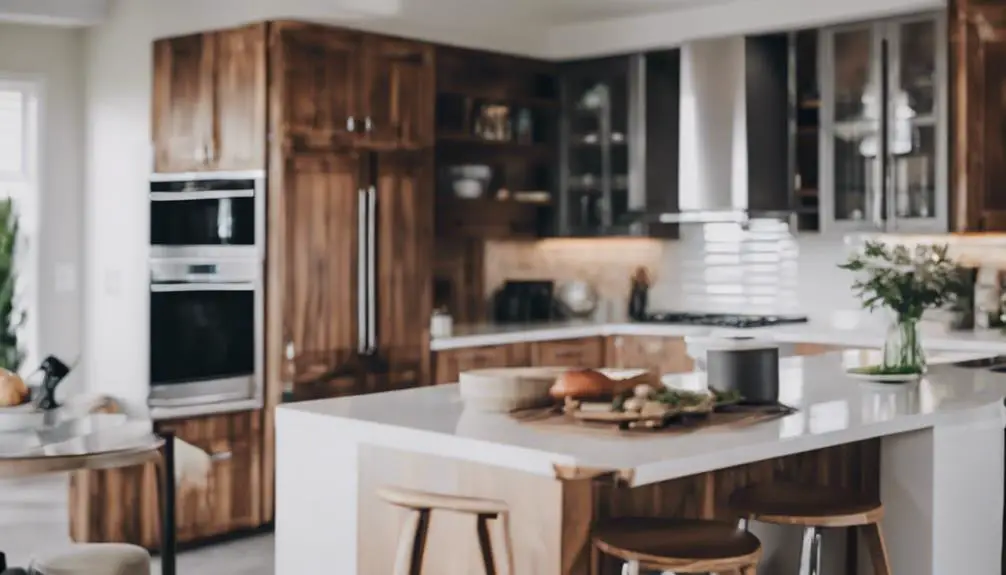 cabinets with contrasting colors