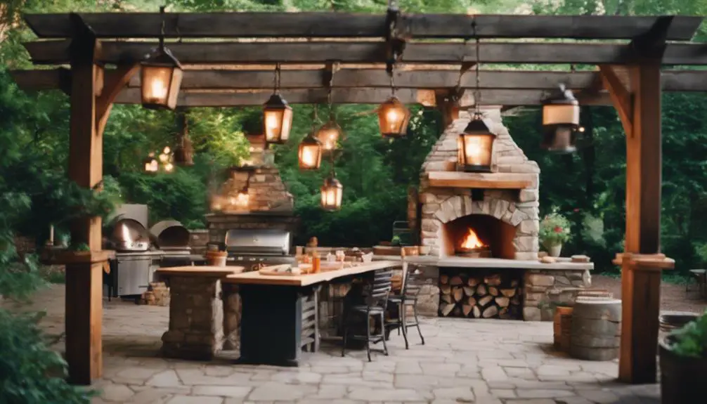 cozy backyard cooking areas