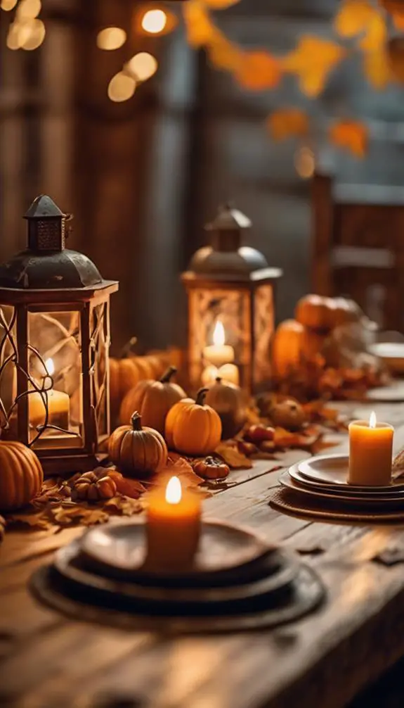 cozy fall dinner table