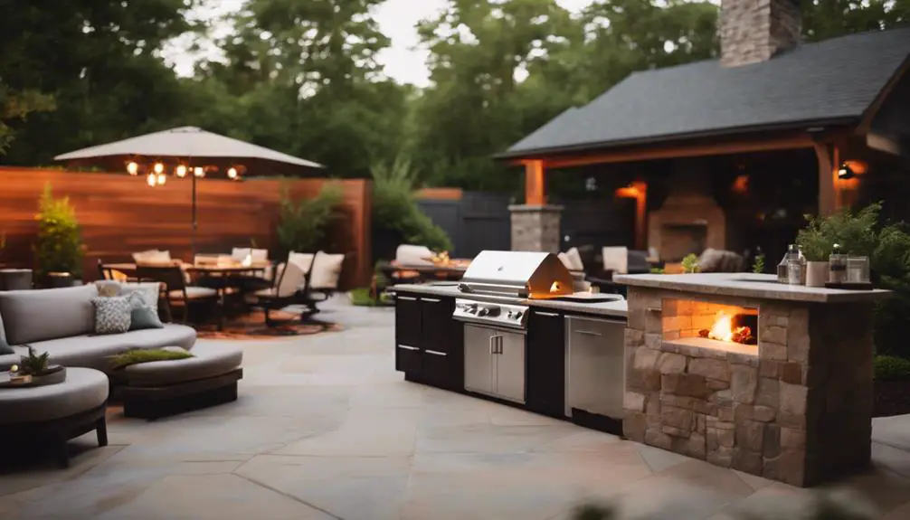 cozy outdoor entertainment area