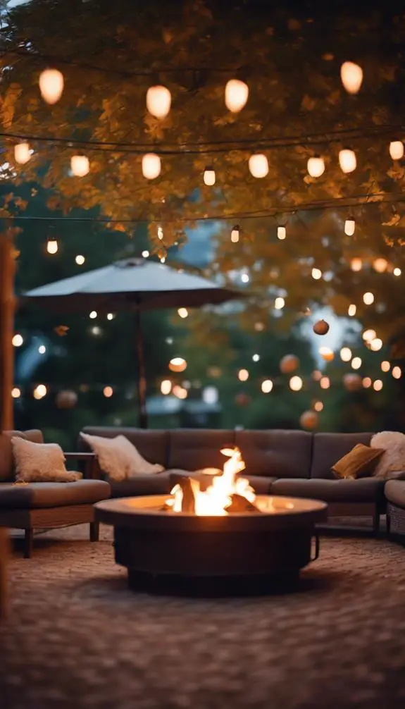 cozy outdoor gathering space