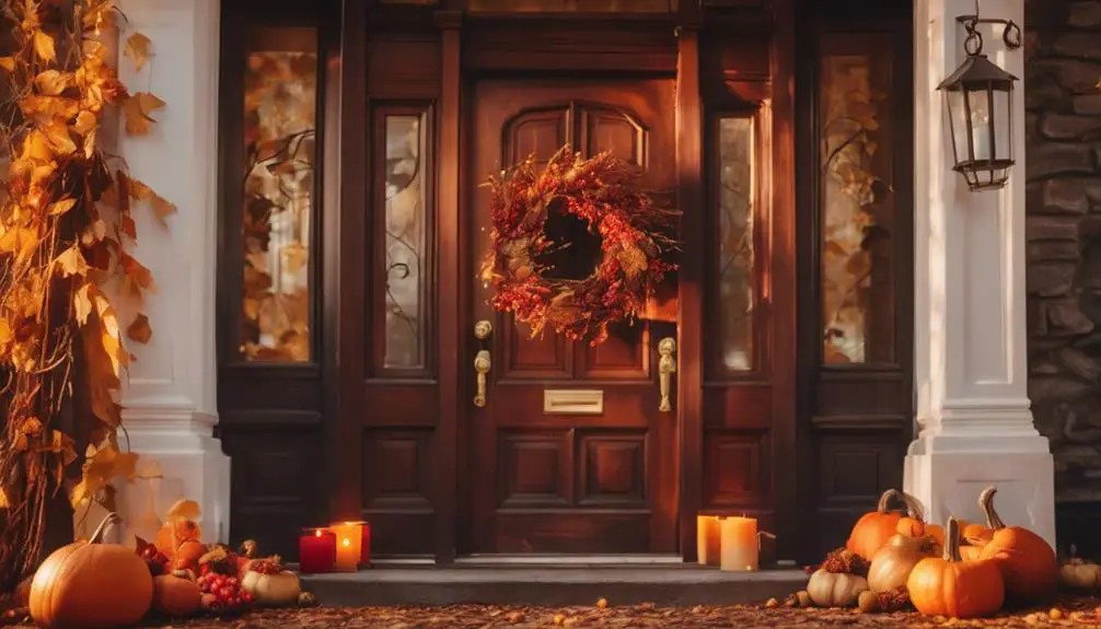 create autumn door decor