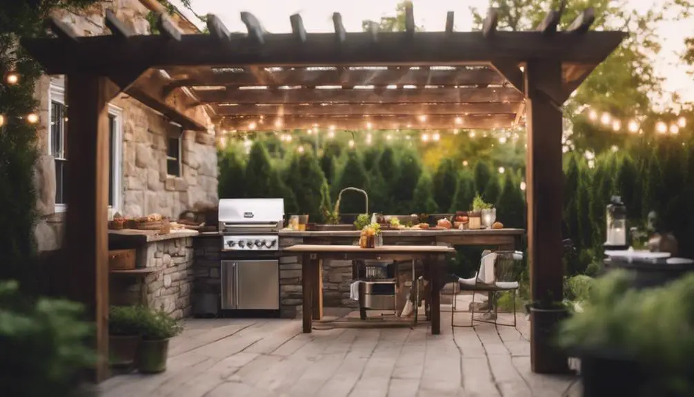 create outdoor cooking spaces