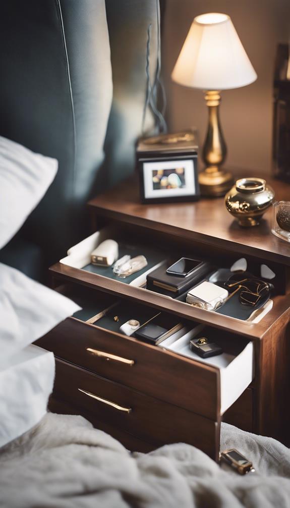 declutter your bedside space