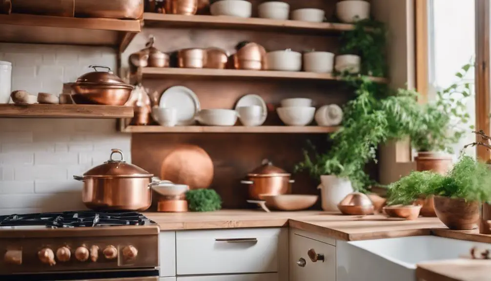 displaying kitchen essentials openly