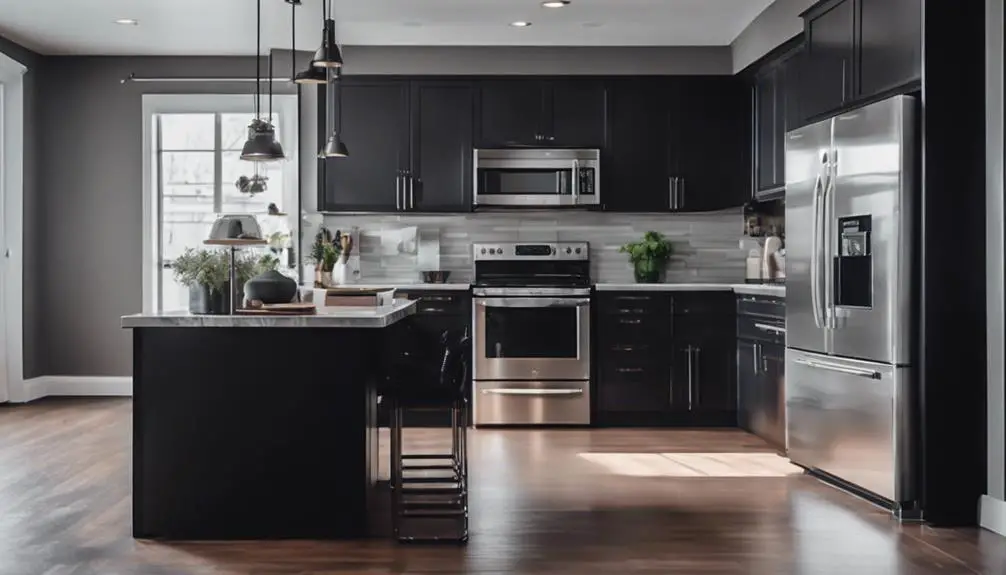 Black Kitchen Cabinets