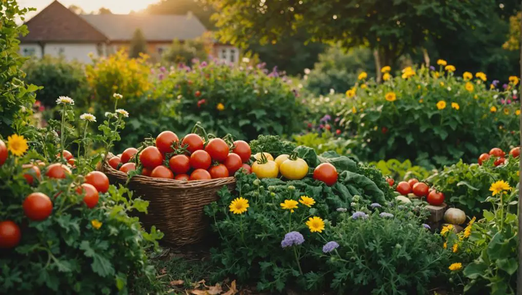 fall vegetables and flowers