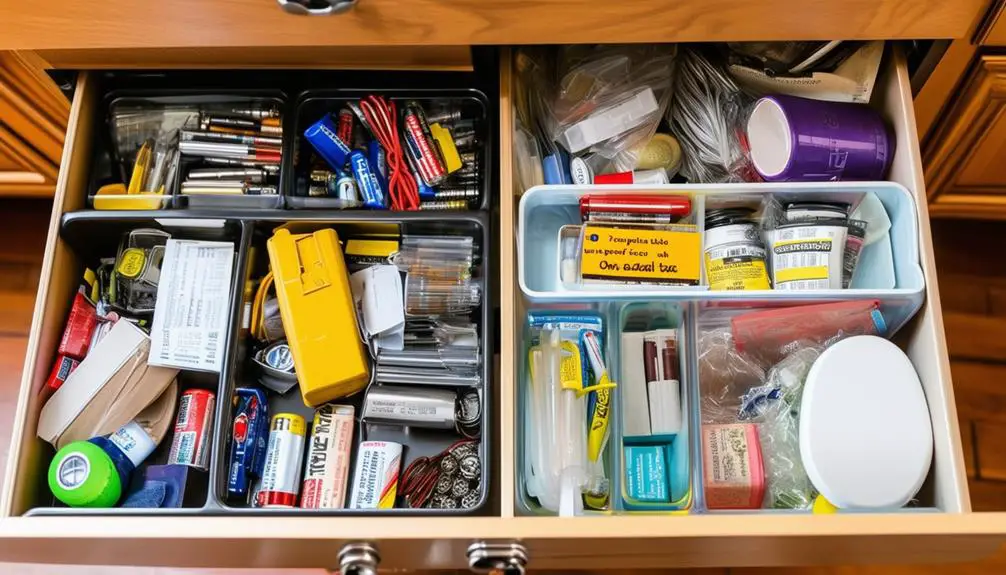 organize miscellaneous household items