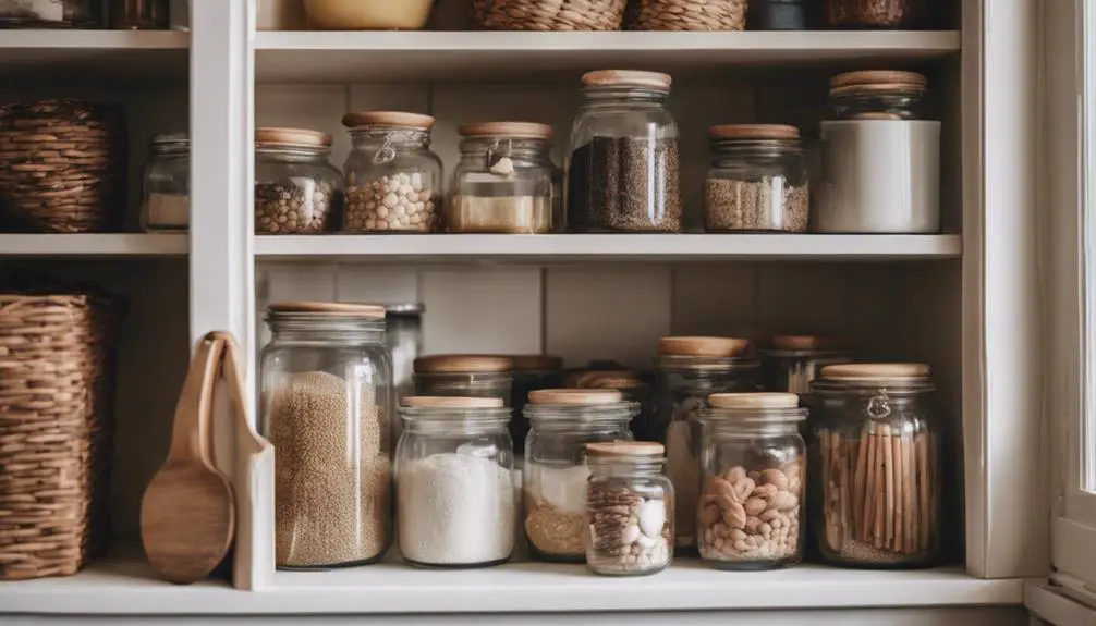 organized kitchen storage space