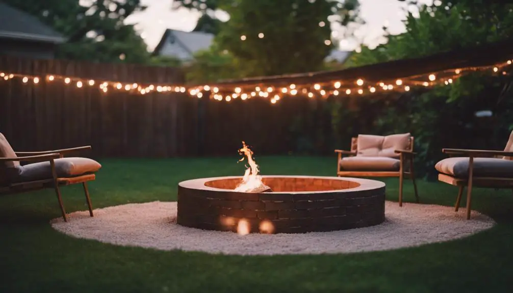 outdoor fire pit setup