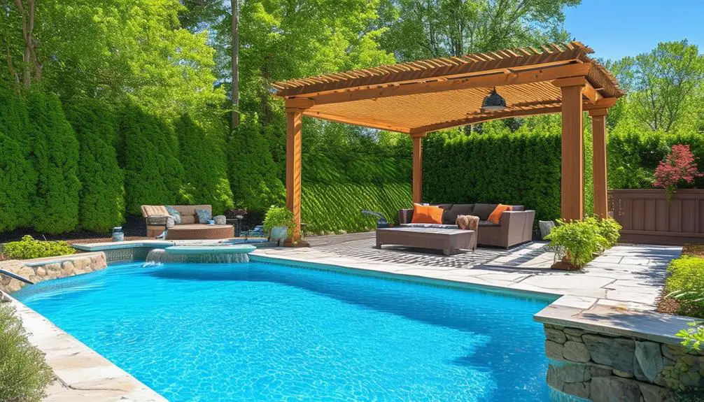 Backyard With Pool and Covered Patio