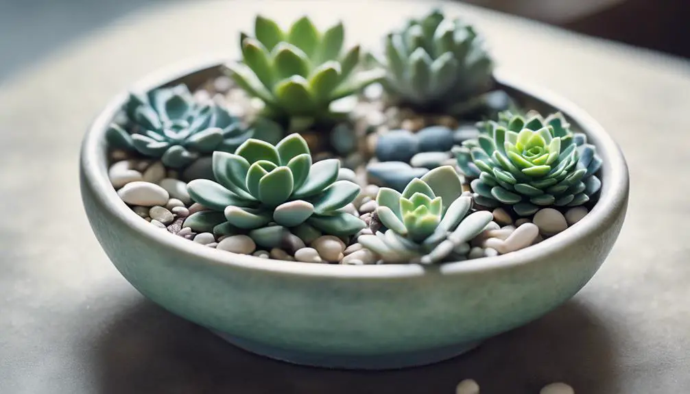 small plants in containers