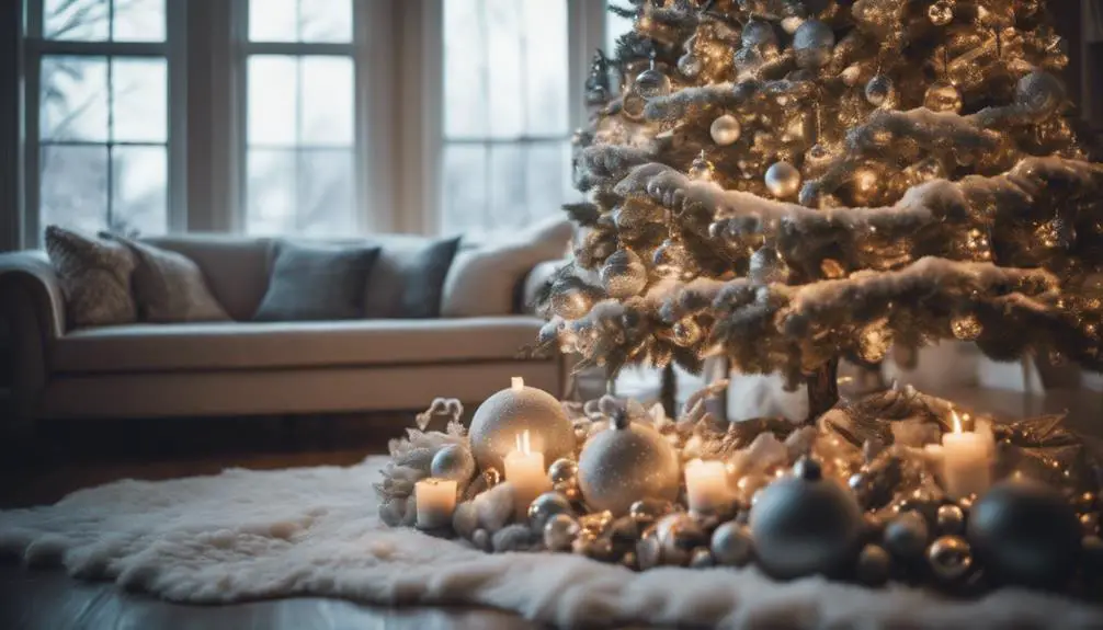 sparkling white snowflake ornaments