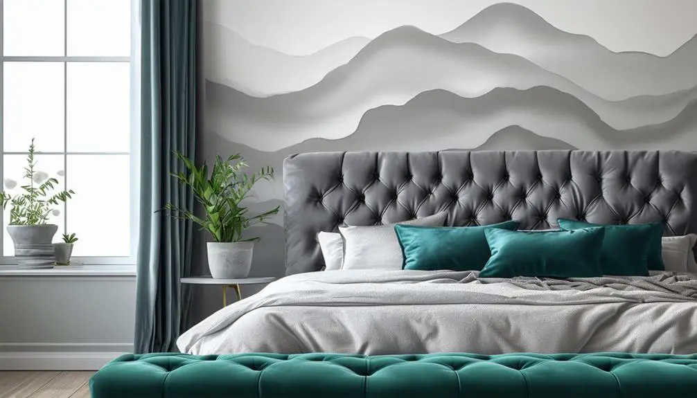 teal accent grey furniture