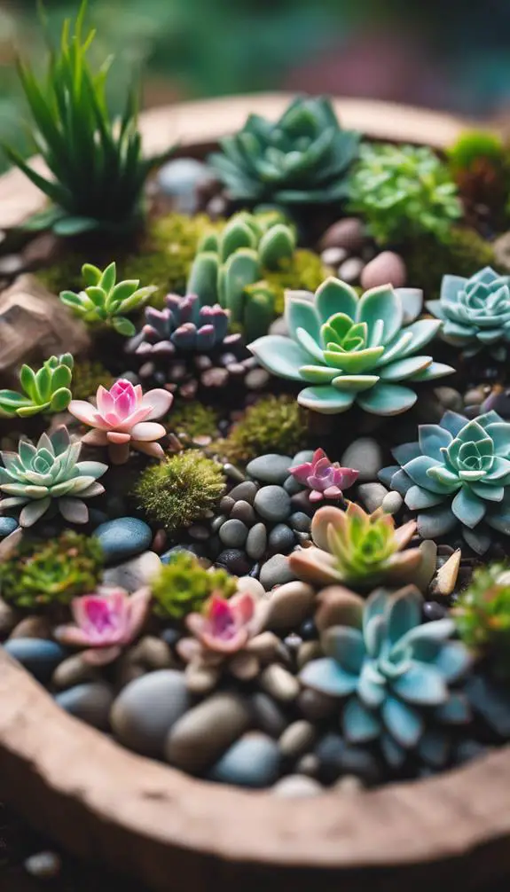 thriving plants in containers