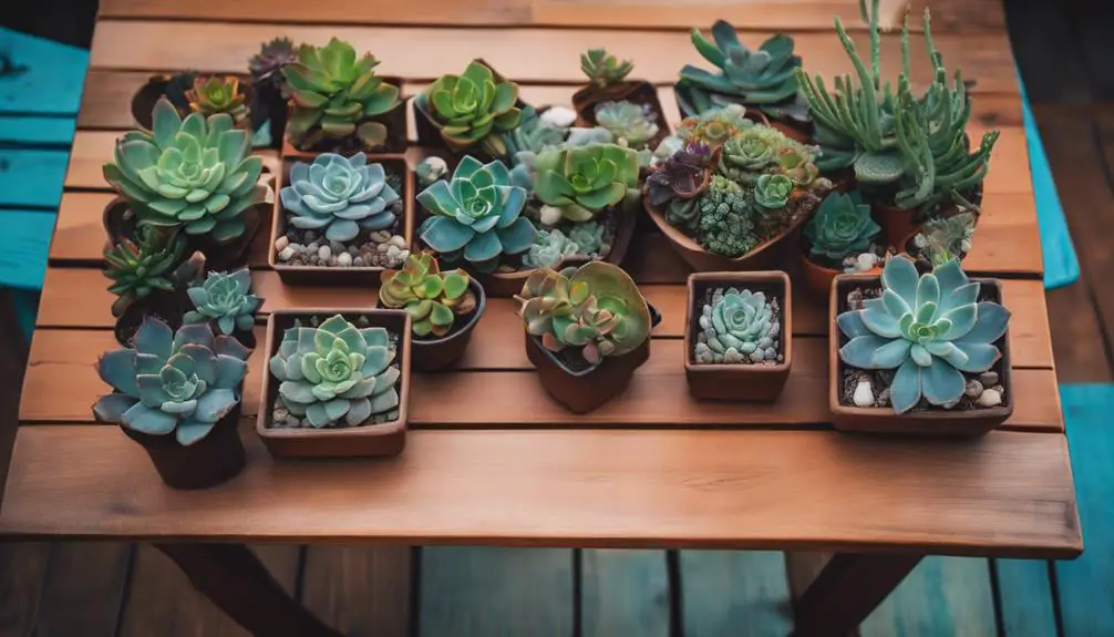 vibrant plants in containers