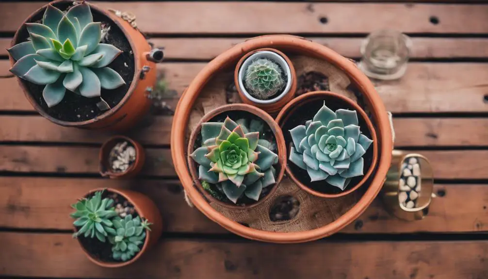 vibrant plants in containers