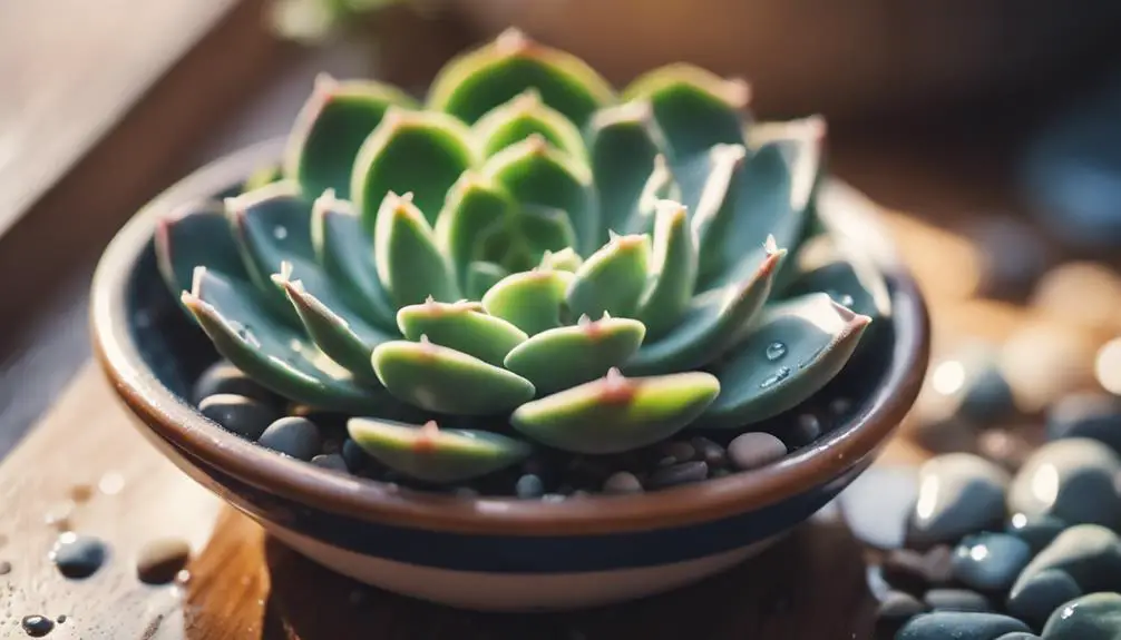 water succulents without overflow