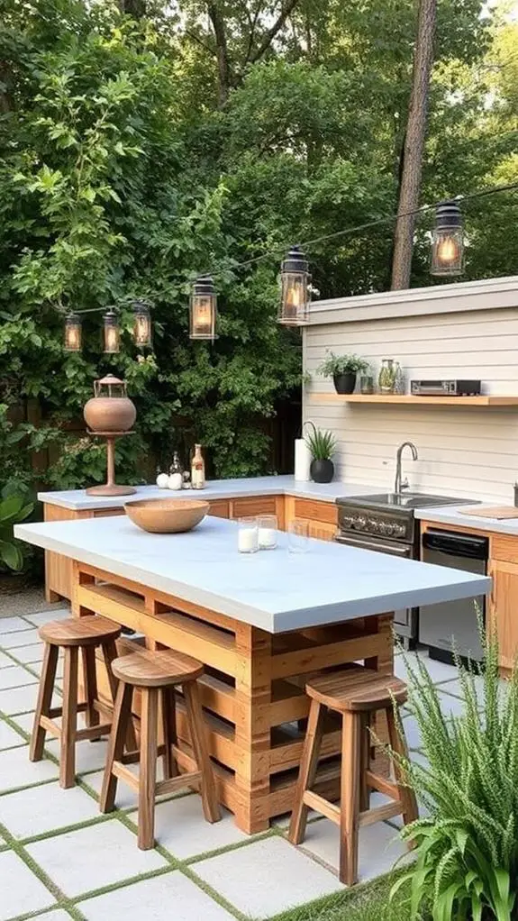 affordable backyard cooking space