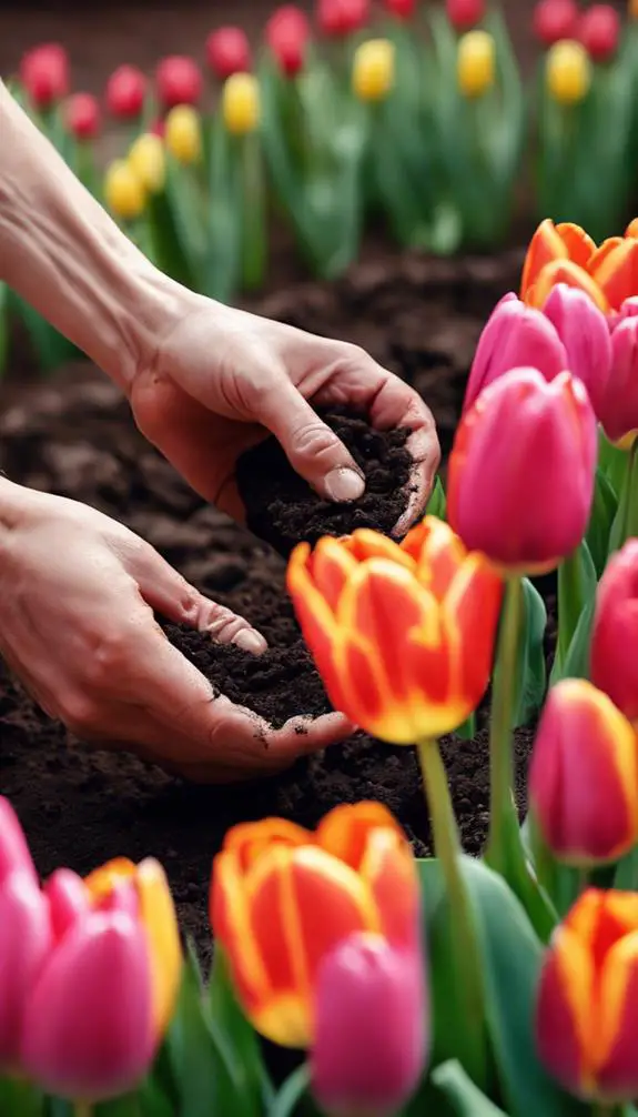 caring for potted tulips