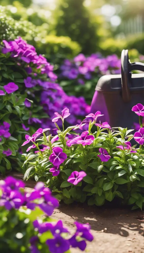 caring for vinca blooms