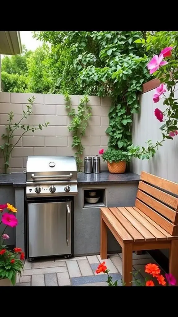 compact alfresco cooking spaces