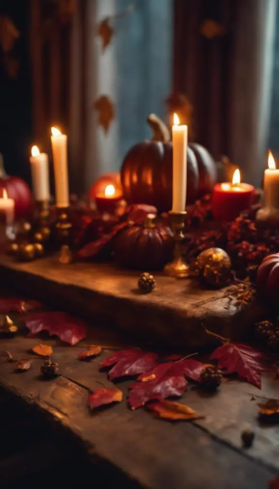 cozy autumn dinner decor