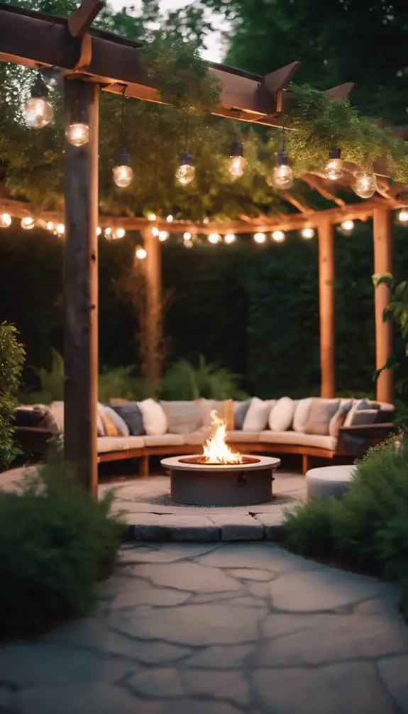 cozy outdoor gathering area