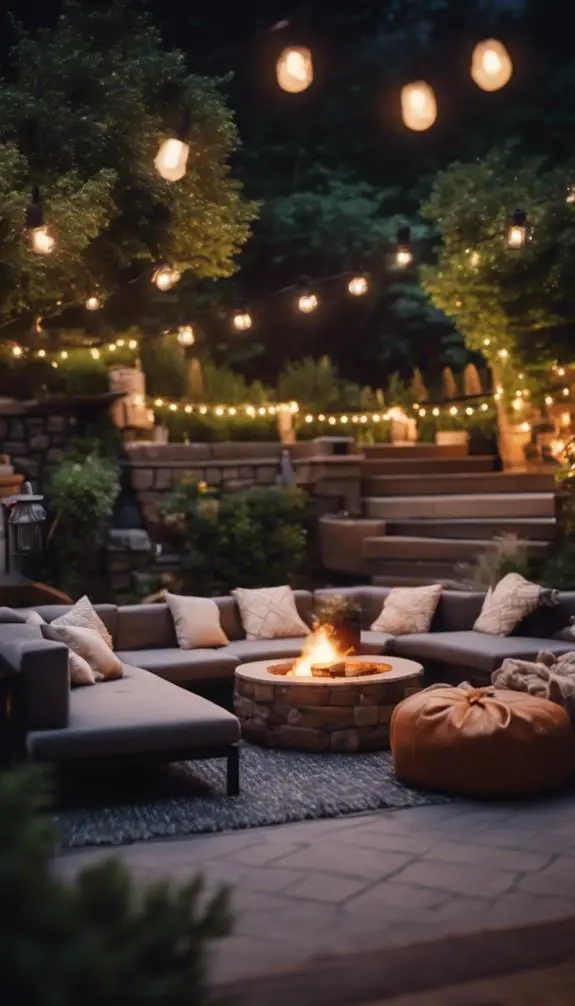 Backyard Corner Fire Pit Area Ideas