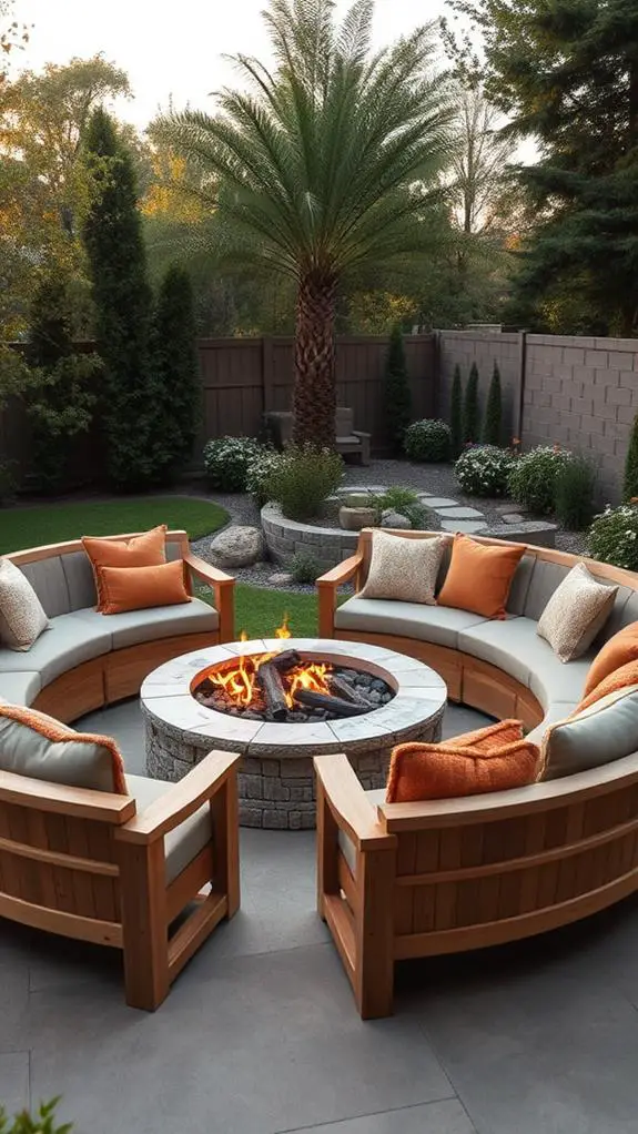 cozy outdoor gathering spaces