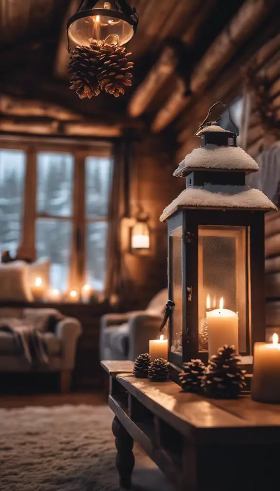 cozy snowy cabin charm