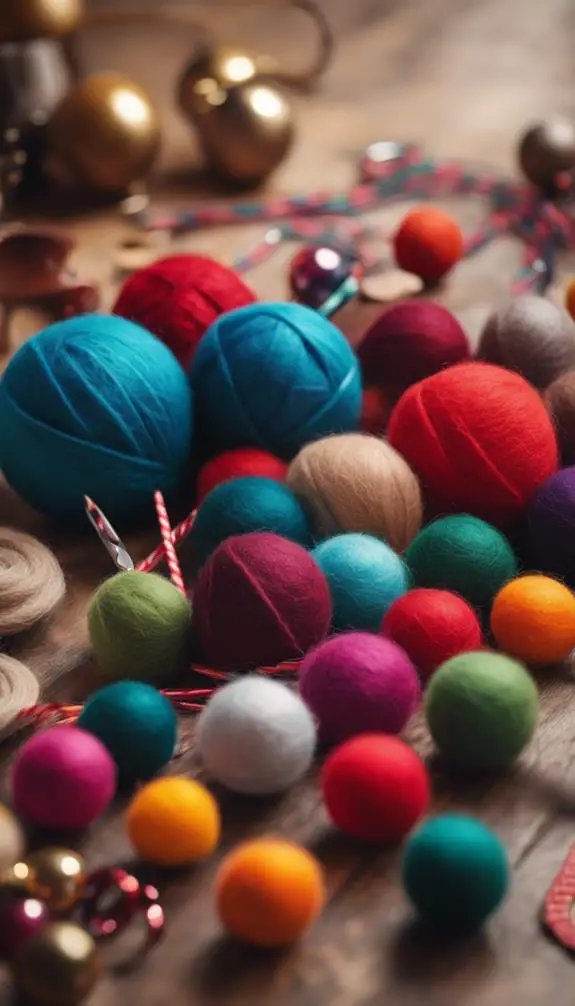 create felt ball decorations