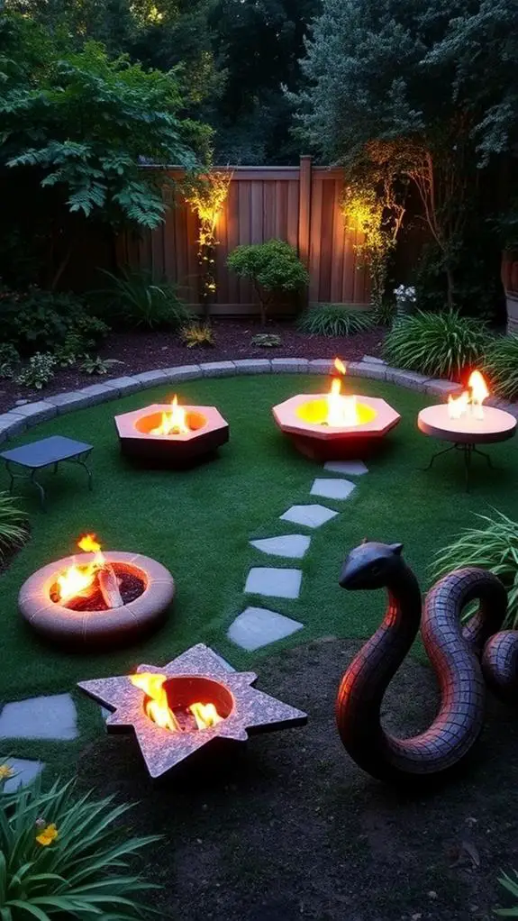 creative outdoor fire designs