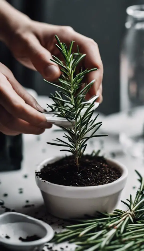 cultivating fresh herb growth