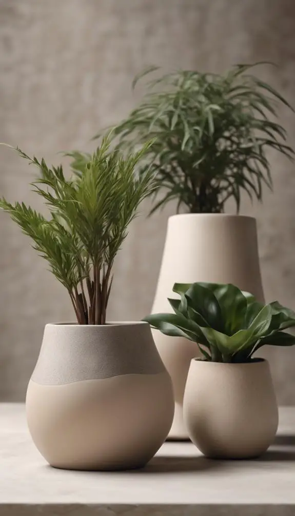 decorative vases in neutrals