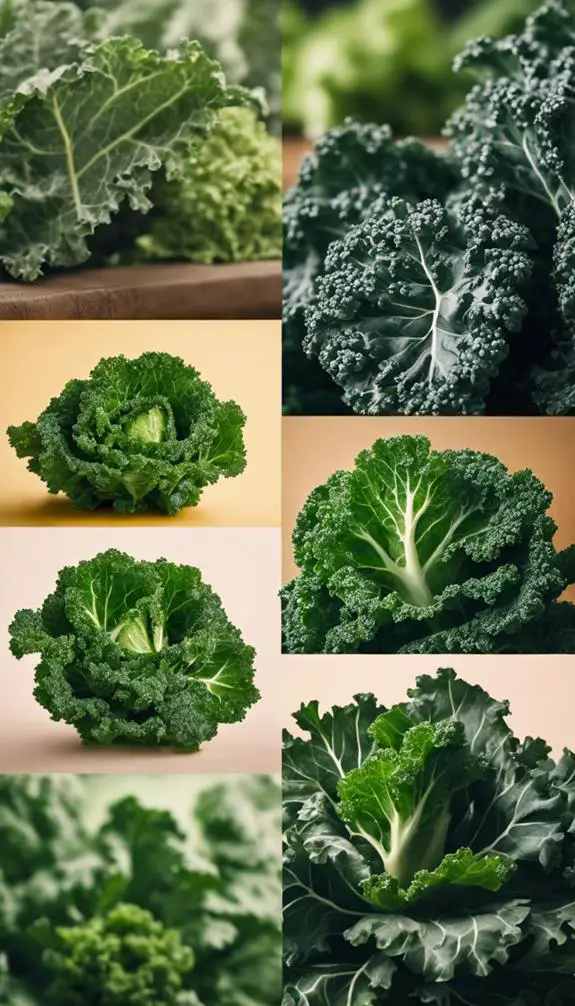 diverse types of kale