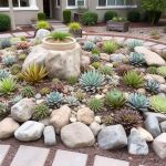 Front Yard Succulent Rock Garden Ideas