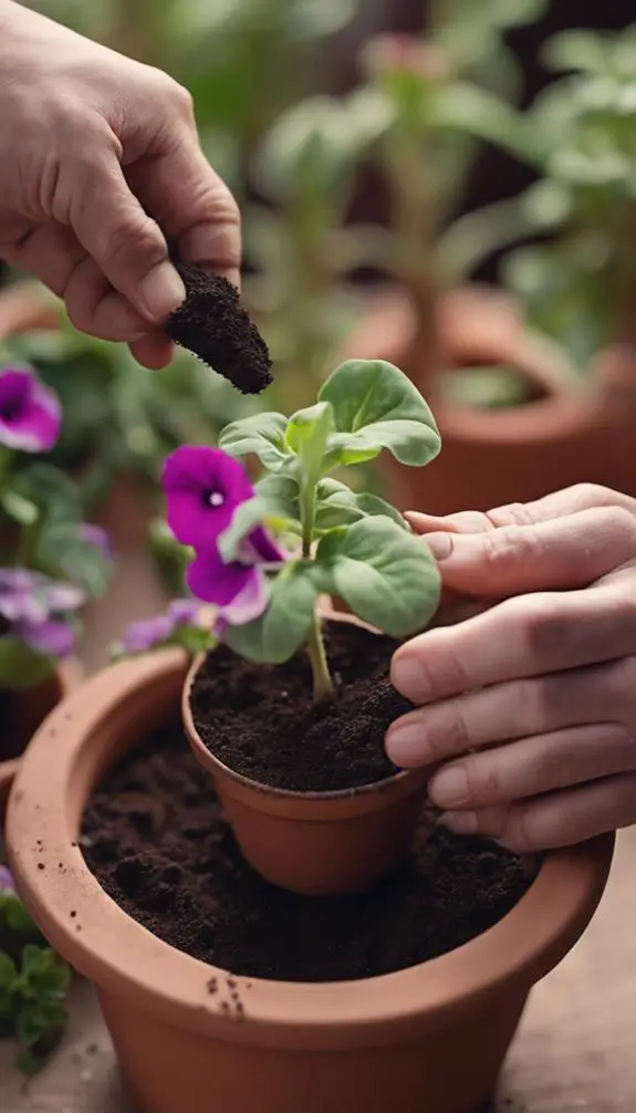 growing flowers in containers