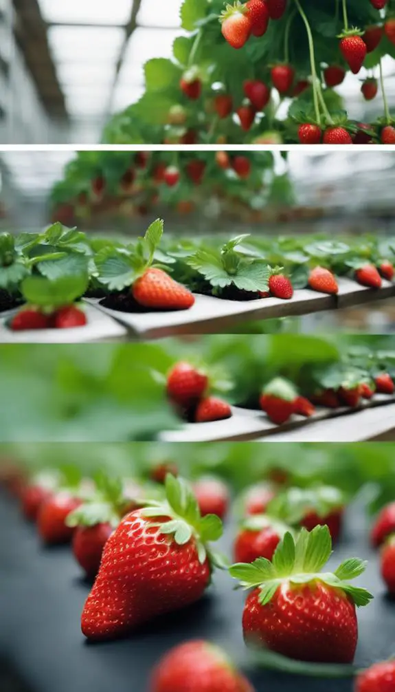 growing fresh strawberry harvest