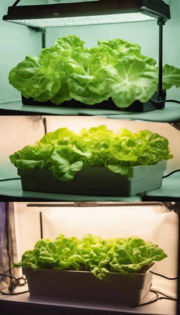 lettuce growth depends lighting