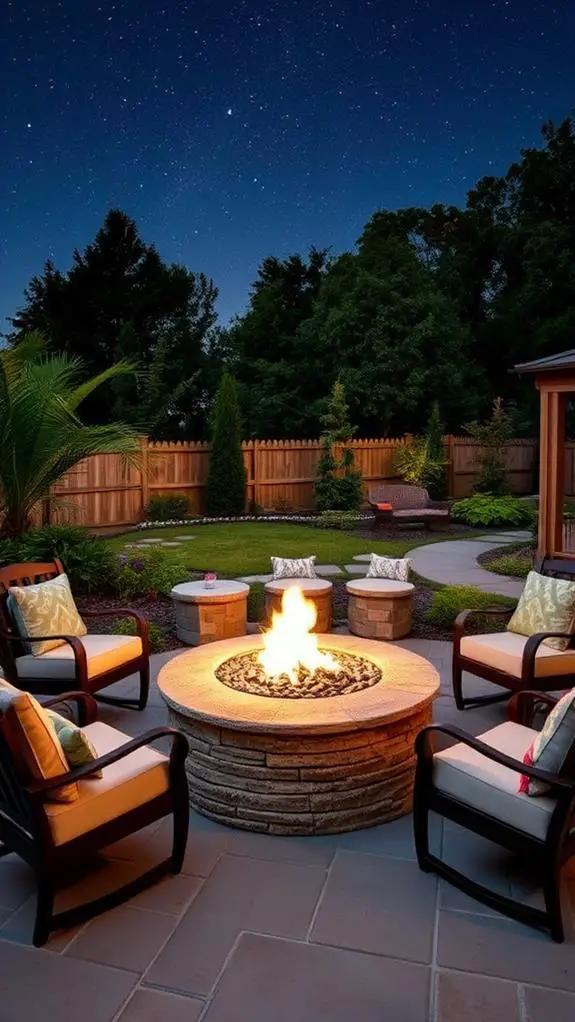 outdoor stone fire features